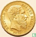 Belgium 20 francs 1870 (misstrike) - Image 1