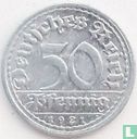 Duitse Rijk 50 pfennig 1921 (G) - Afbeelding 1
