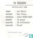 Netherlands 10 gulden 1996 (PROOF) "Jan Steen" - Image 3