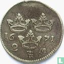 Suède 2 mark 1671 - Image 1