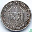 Duitse Rijk 5 reichsmark 1934 (A - type 2) "First anniversary of Nazi Rule" - Afbeelding 1