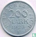 Empire allemand 200 mark 1923 (J) - Image 1