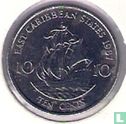 États des Caraïbes orientales 10 cents 1987 - Image 1