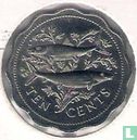 Bahamas 10 cents 1987 - Image 2