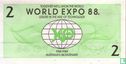 Australie 2 Dollars 1988 (World Expo) - Image 2