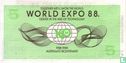 Australia 5 Dollars 1988 (World Expo) - Image 2