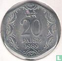 India 20 paise 1989 (Calcutta)  - Image 1