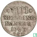 Denemarken 8 skilling 1763 - Afbeelding 1