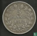 France 5 francs 1842 (B) - Image 1