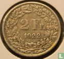 Zwitserland 2 francs 1922 - Afbeelding 1