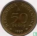 Argentinië 50 pesos 1980 (staal bekleed met messing) - Afbeelding 1
