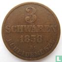 Oldenburg 3 schwaren 1858 - Afbeelding 1