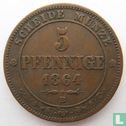 Saxony-Albertine 5 pfennige 1864 - Image 1