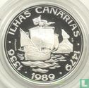 Portugal 100 escudos 1989 (PROOF - zilver) "Discovery of the Canary Islands" - Afbeelding 1