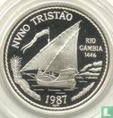 Portugal 100 Escudo 1987 (PROOF - Silber) "Nuno Tristão reached river Gambia in 1446" - Bild 1