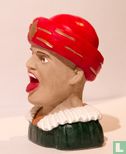 Gaper with red turban and white collar. - Image 2