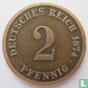 Duitse Rijk 2 pfennig 1874 (G) - Afbeelding 1