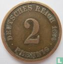 German Empire 2 pfennig 1874 (A - misstrike) - Image 1