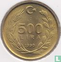 Turkey 500 lira 1990 (type 2) - Image 1