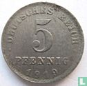 Empire allemand 5 pfennig 1919 (A - fauté) - Image 1