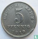 Empire allemand 5 pfennig 1919 (J - fauté) - Image 1