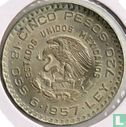 Mexico 5 pesos 1957 "100th anniversary of constitution" - Afbeelding 1