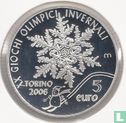 San Marino 5 euro 2005 (PROOF) "2006 Winter Olympics in Turin" - Image 2
