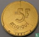 België 5 francs 1990 (FRA) - Afbeelding 1