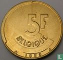 België 5 francs 1989 (FRA) - Afbeelding 1