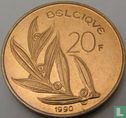 Belgique 20 francs 1990 (FRA) - Image 1