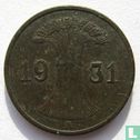 Duitse Rijk 1 reichspfennig 1931 (A) - Afbeelding 1