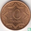 Kazakhstan 10 tyin 1993 (copper plated zinc) - Image 1
