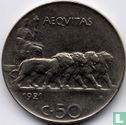 Italie 50 centesimi 1921 (tranche lisse) - Image 1
