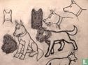 Kuifje en het Haaienmeer - Hond - originele schetsen - Bob de Moor - Afbeelding 2