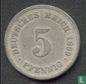 Empire allemand 5 pfennig 1899 (E) - Image 1