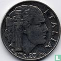 Italië 20 centesimi 1940 (niet magnetisch - reeded) - Afbeelding 1