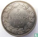 België 5 francs 1840 - Bild 1