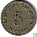 Duitse Rijk 5 pfennig 1892 (F) - Afbeelding 1