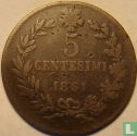 Italië 5 centesimi 1861 (B) - Afbeelding 1