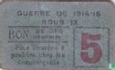 Roubaix 5 centimes 1915 - Afbeelding 1