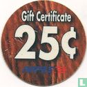 AAFES 25c 2001 Military Picture Pog Gift Certificate - Image 1