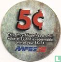 AAFES 5c 2001 Military Picture Pog Gift Certificate - Image 2