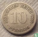 German Empire 10 pfennig 1889 (D) - Image 1