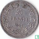 Finland 25 penniä 1891 - Afbeelding 1