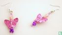 Roze Vlinders Oorbellen - Afbeelding 1