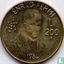 San Marino 200 lire 1984 "Enrico Fermi" - Afbeelding 1