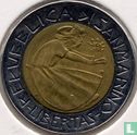 San Marino 500 lire 1985 "Redemption from drugs" - Afbeelding 2