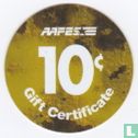 AAFES 10c 2009 Military Picture Pog Gift Certificate 13M101 "Sprite" - Afbeelding 2