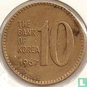 South Korea 10 won 1967 - Image 1