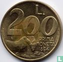 San Marino 200 Lire 1991 "First coin 1864" - Bild 2